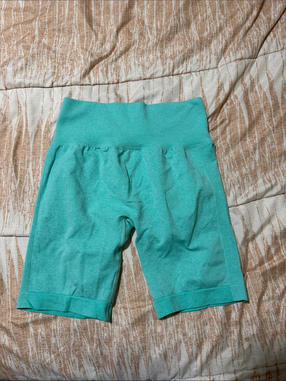 SHEIN Teal High-Waist Seamless Bike Shorts